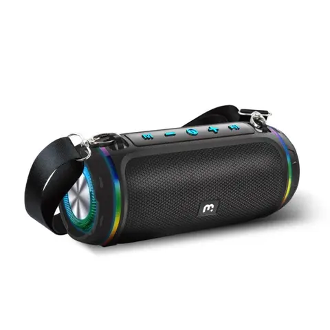 MyBat Pro VibeBuddy RGB Wireless Stereo Speaker - High Output Interactive Audio, Adjustable Strap, Colorful Lights, USB Charging, Smartphone Compatibility, for Camping, Travel, Music Lovers Gifts