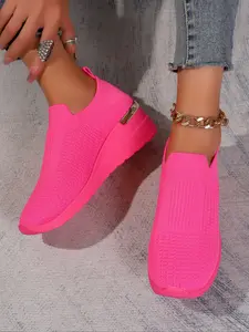 Women's Spring & Fall Outdoor Round Toe Soft Sole Casual Fashion Big Size Sneakers Trainers, Comfortable Textile Upper, Low Top Style