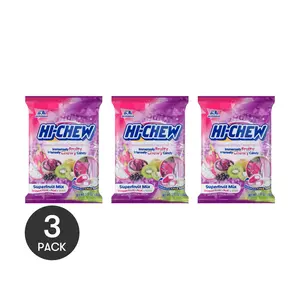 3Packs HI-CHEW Superfruits Mix  Jelly Gummy Candy 90g/Pack