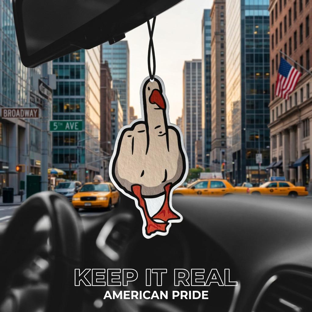 Duck Car Air Freshener Long Lasting Fragrance - French Vanilla & Royal Ebony Scented - Cool Hip Hop Duck Car Decor Accessory for Men & Women