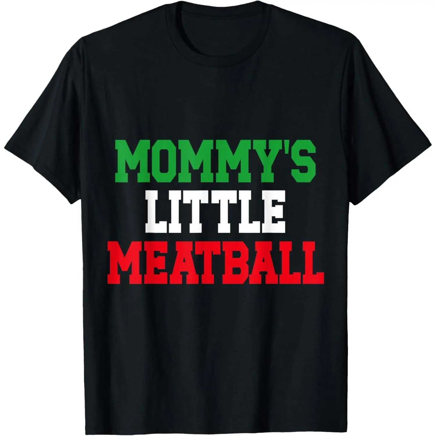 Women's Casual Cotton T-Shirt, Funny Mommy's Little Meatball Italian Graphic, Short Sleeve Round Neck Tee for Everyday Wear, Shortsleeve, Top, Tshirt