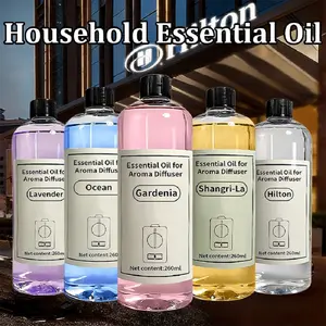 260ml/8.79oz Hilton, Ocean, Gardenia, Lavender & Shangri-La Fragrance Oils - Large Capacity Essential Oils - Multi-Purpose Home Fragrance Oils - Perfect for Holidays and Family Room Decor, Available in 5 Pieces