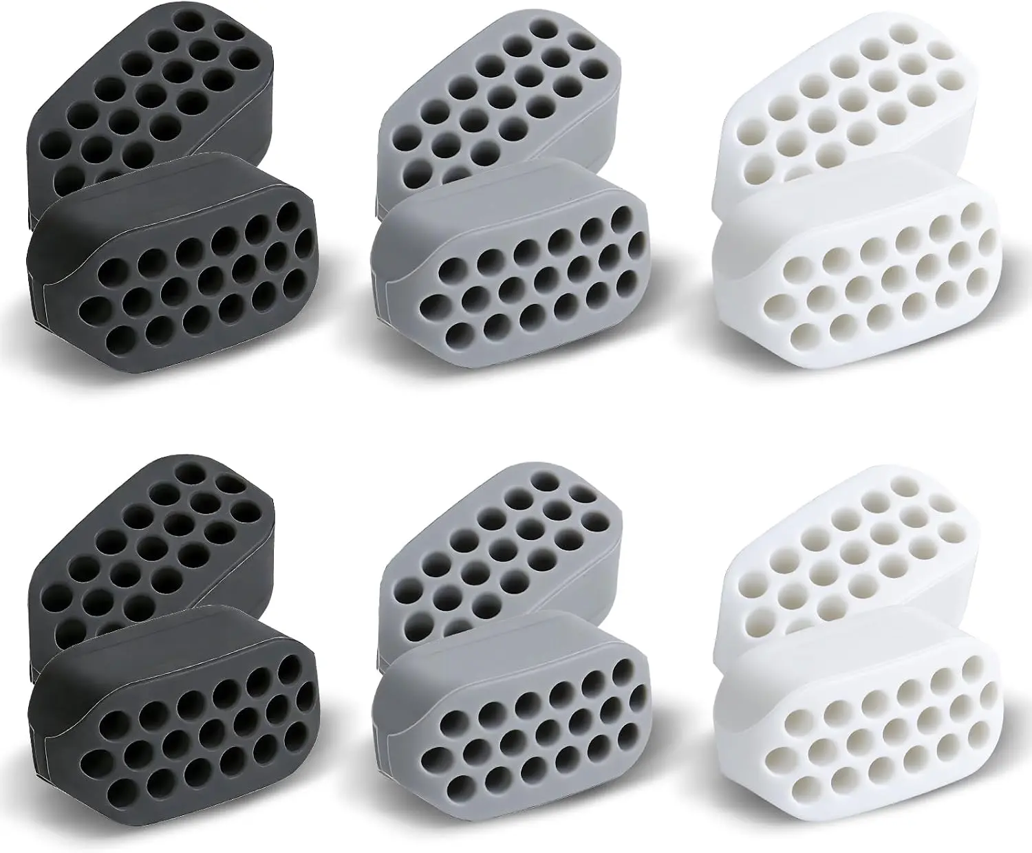 12PCS Silicone Jaw Exercise Set for Men & Women, 3 Resistance Levels, BPA-Free Jaw Training Accessories for Beginners, Intermediate & Advanced Users