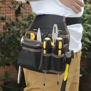 Multifunctional Tool Belt, Multipurpose Waterproof & Wear-resistant Electrician Repair Waist Bag, Multi-pocket Tool Belt for Home & Office, Tool Bag Organizer