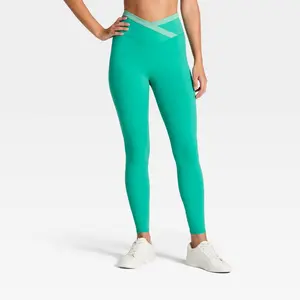Women's High-Rise Crossover Waistband 7/8 Leggings - JoyLab