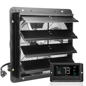 VEVOR Shutter Exhaust Fan, Various Specifications, With Or Without Temperature Humidity Controller,  EC-motor, Ventilation and Cooling for Greenhouses, Garages, Sheds, ETL Listed