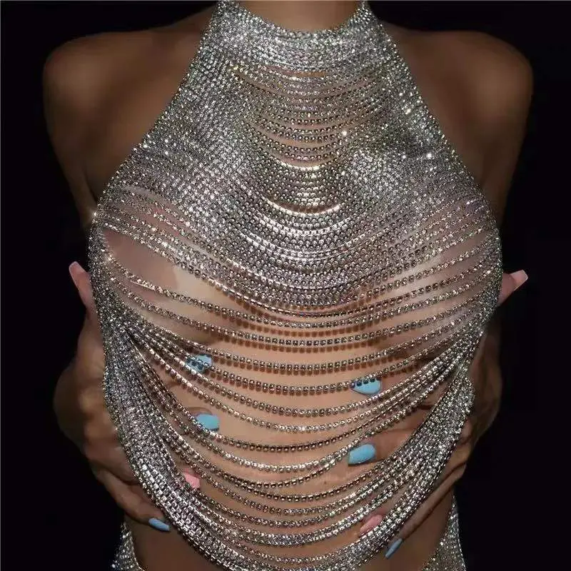 Rhinestone Chain Shirt (Ready to Ship)