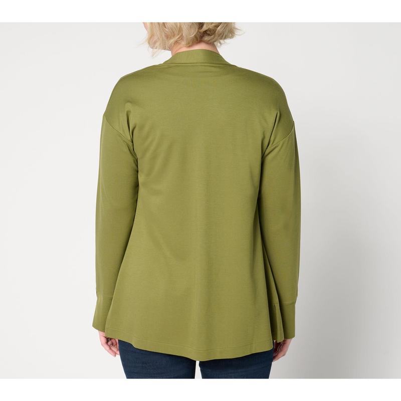 Isaac Mizrahi Live! Regular Go To Knit Open Front Cardigan