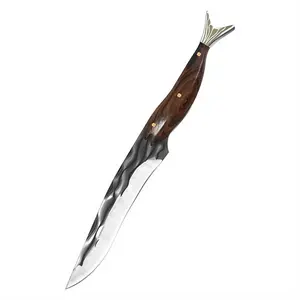 Boning Knife 6 Inch,Fillet Knife for Meat,Brisket Trimming Knife,Deboning Knife with Sheath,Japan Hand Forged Boning Knives For Kitchen Outdoor Camping Gift for Dad