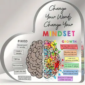 Motivational Mental Health Quotes Acrylic Plaque Sign Gift, Encouragement Reminder Self-Care & Check-In Signboard, Cheer Up Gifts For Women & Men