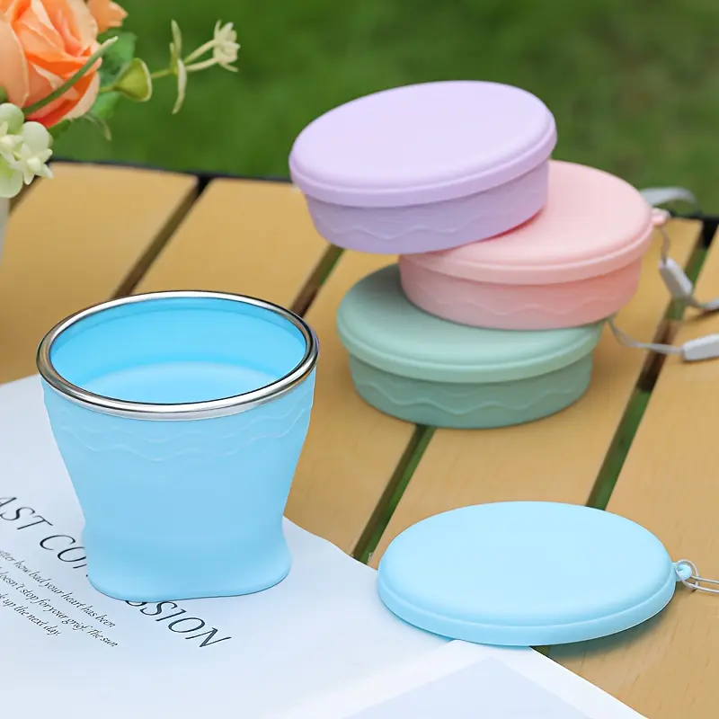 1 portable foldable water bridge outdoor camping travel cup, compression cup, suitable for tea and coffee