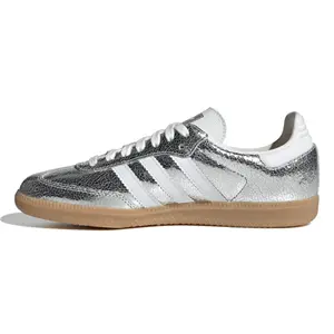 adidas Originals Samba OG Comfortable, Simple, Thin-Soled, Durable Low-Top Sneakers for Women, Silver