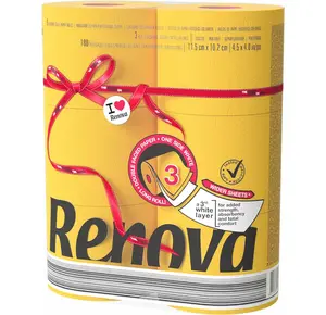 Renova Luxury Scented Colored Toilet Paper 6 Jumbo Rolls 3-Ply-180 Sheets