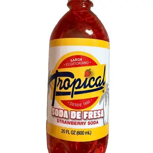 Tropical soda de fresa 20 oz | Tropical strawberry soda Ecuador