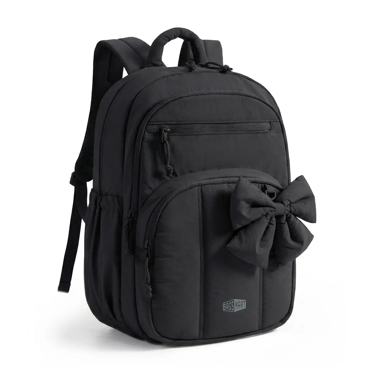bagsmart slim business laptop backpack Travel for Women, 17.3 Inch Carry On Bag,Pistachio Multiple storage compartments with convenient pockets Comfortable and adjustable shoulder straps Top handles for easy carrying Two NEW INBAGSMART Cute Puffer Backpack