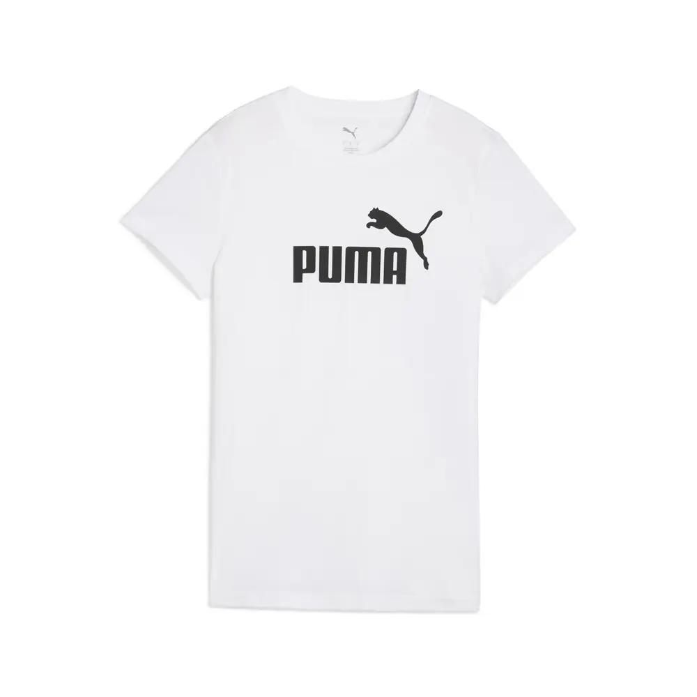 PUMA Womens Essentials No.1 Logo Crew Neck Short Sleeve Casual Tops Casual - White