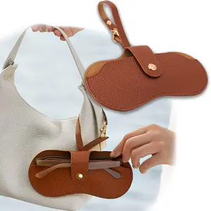 Sunglasses Bag for Travel, Back To School Stylish Glasses Storage Organizer Bag with Strap, Glasses Case for Travel and Daily Use, Travel Accessories