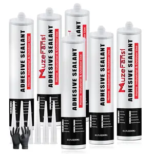 6 Pack Concrete Crack Filler, Self-Leveling Cement Crack Filler   Sealant, Flexible Magic Crack Repair for Concrete, 10.1 fl. oz,Gray