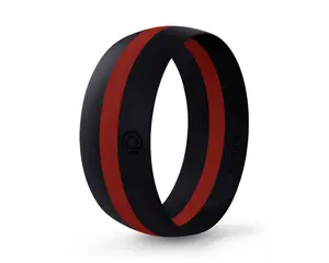 THIN RED LINE SILICONE RING