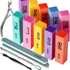 Buffer Block, 10 count Buffers for Nails with Different Grit,  Block Buffer,  Buffing Block, Buffer  File, Cuticle Trimmer,  Care Kit,  Tools, Manicure Tools,  Kit