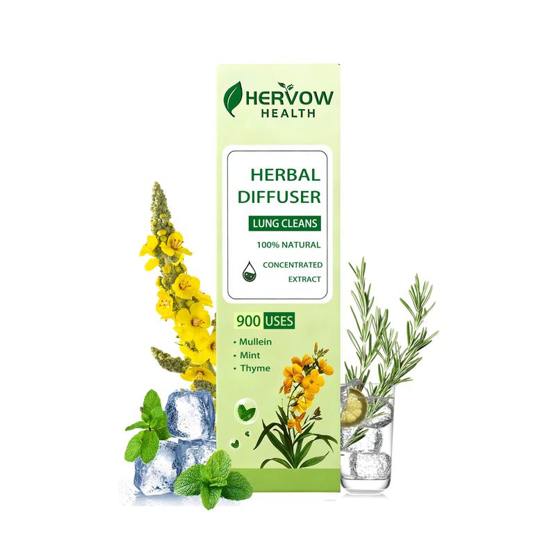 HERVOW Health Herbal Diffusion Pen for & Oral Air Freshening with Thyme & Mint Extracts for Relaxation and Respiratory Health