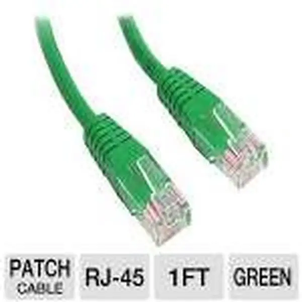 Startech M45PATCH1GN Molded Cat 5E UTP Ethernet Patch Cable - Green, Molded Jacket, RJ-45 Ports, T568A Wiring, for Male Ethernet Link Needs