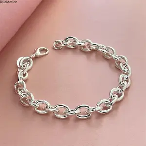 Premium 925 Sterling Silver Basic Chain Bracelet - Exquisite Timeless Charm Bracelet Perfect for Daily Wear & Wedding