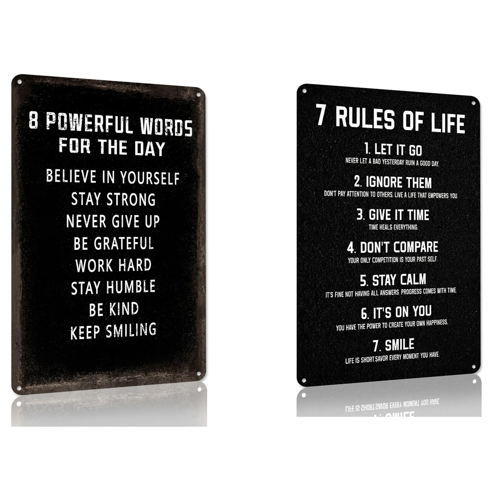 Motivational Quotes Metal Sign, Daily Reminder Wall Art Sign, Bedroom Boys Room Home Decor