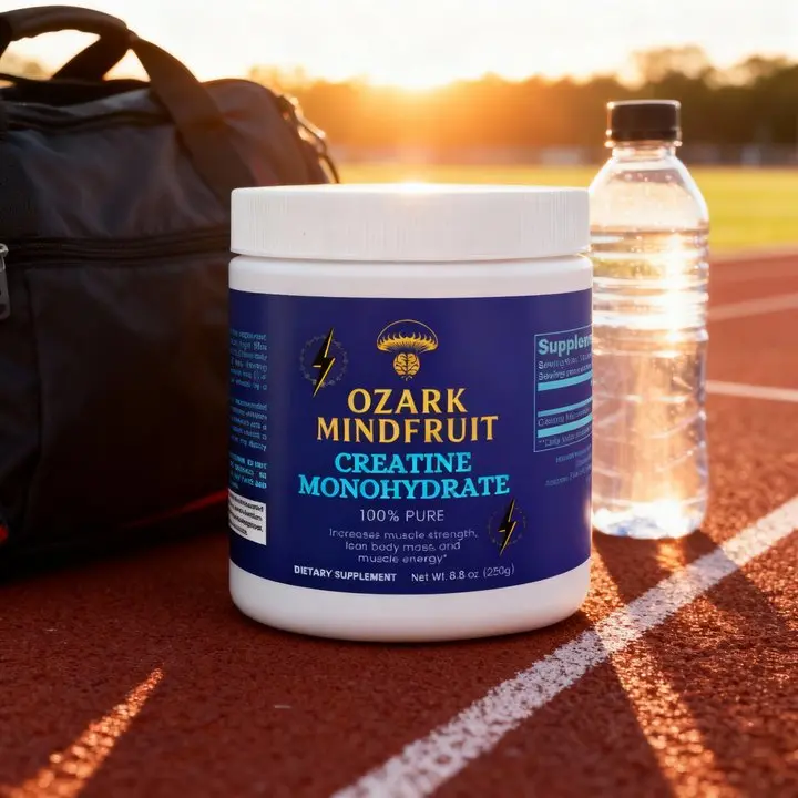 Ozark Mindfruit Creatine Monohydrate 250G - 100% Pure Lab-Tested Supplement for Muscle Strength, Cognition, and Energy fitness