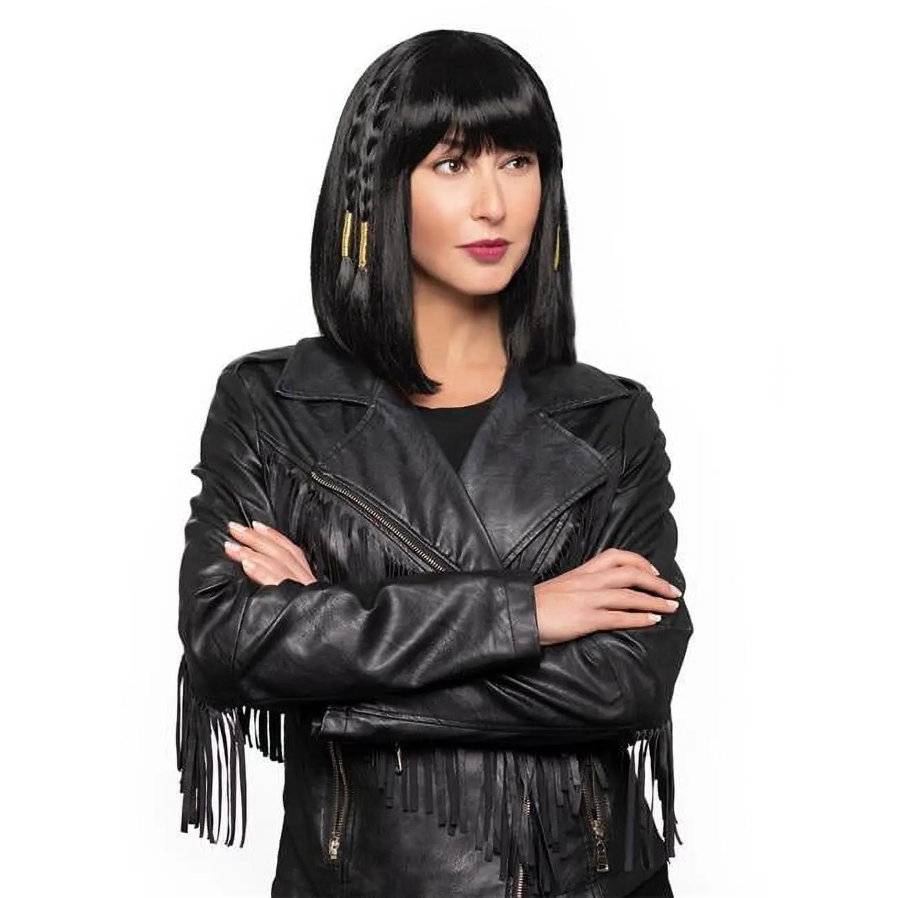 212 MAIN Enigma Overwatch Pharah Women's Pre-Styled Straight Synthetic Hair Wig - Black, 1 Size, for Costume Wear, Wigs