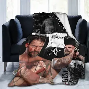 Heavyweight Wrestling Superstar Blanket - Soft Retro Wrestling Bedspread Suitable for Home, Office, Travel - Ideal Gift for Wrestling Fans (Signature Logos & Moves) Suitable as a gift sizes 60*80,30*40 ,40*50 50*60