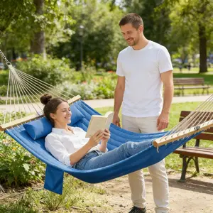 Kids' Double Layer Quilted Pad Hammock with V-Curve Bar, Wide Fit for Double Bed, Indoor-Outdoor Playground Swing (Toys & Hobbies, Sports & Outdoor Play Equipment)