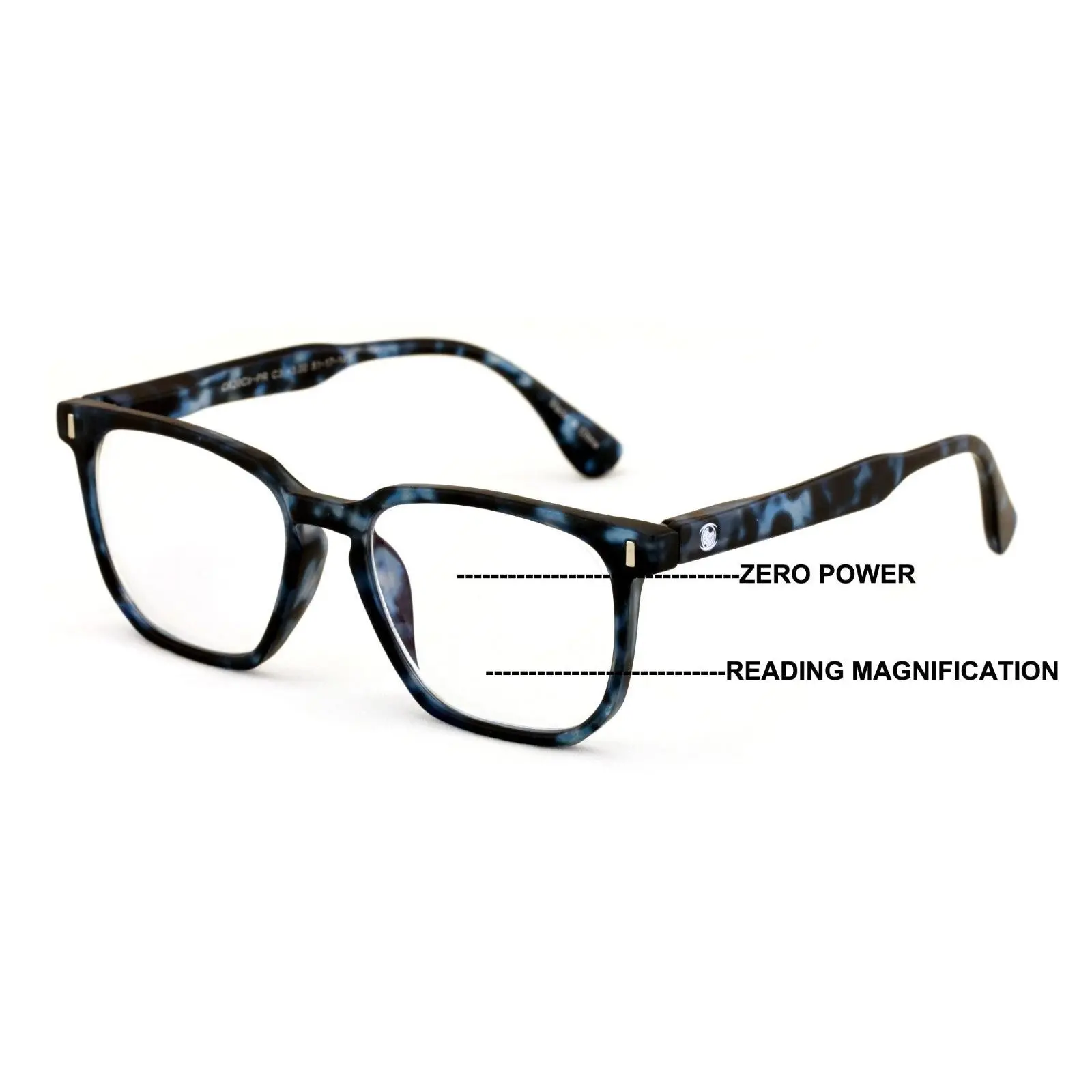 Matte Progressive Clear Reading Glasses - Anti Blue Blocker - Zero Power on Top