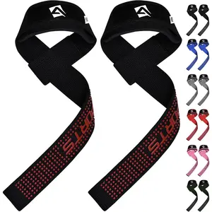 Lifting Wrist Straps for Weightlifting, Powerlifting & Deadlifts - 23" Neoprene Padded Cotton Straps for Strength  & Gym Workouts - Maximum Grip Support for Men & Women