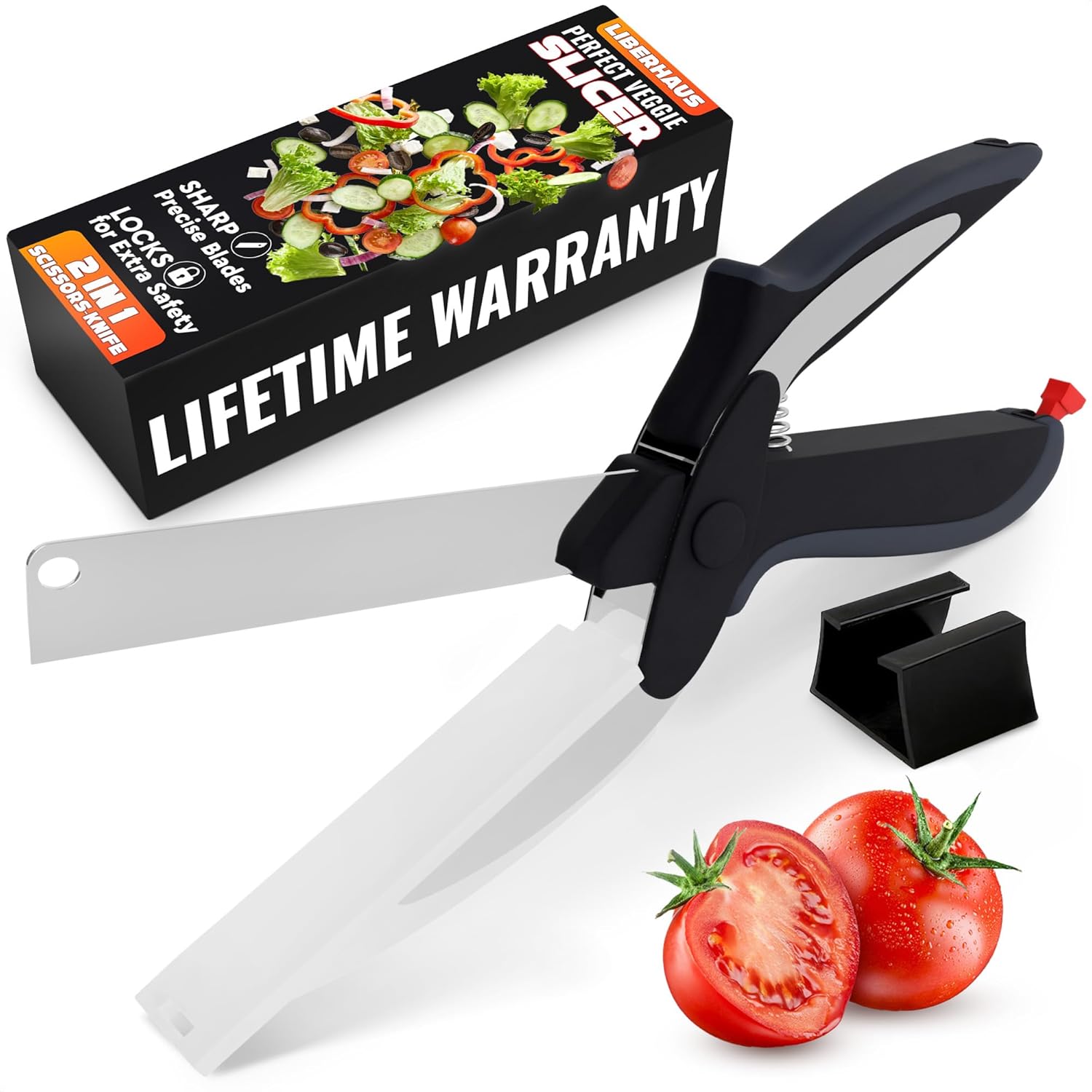 Cutting Board Scissors - Smart Kitchen Scissors with Cutting Board Vegetable Scissors Food Cutter Knissors Food Scissors with Cutting Board Attached .