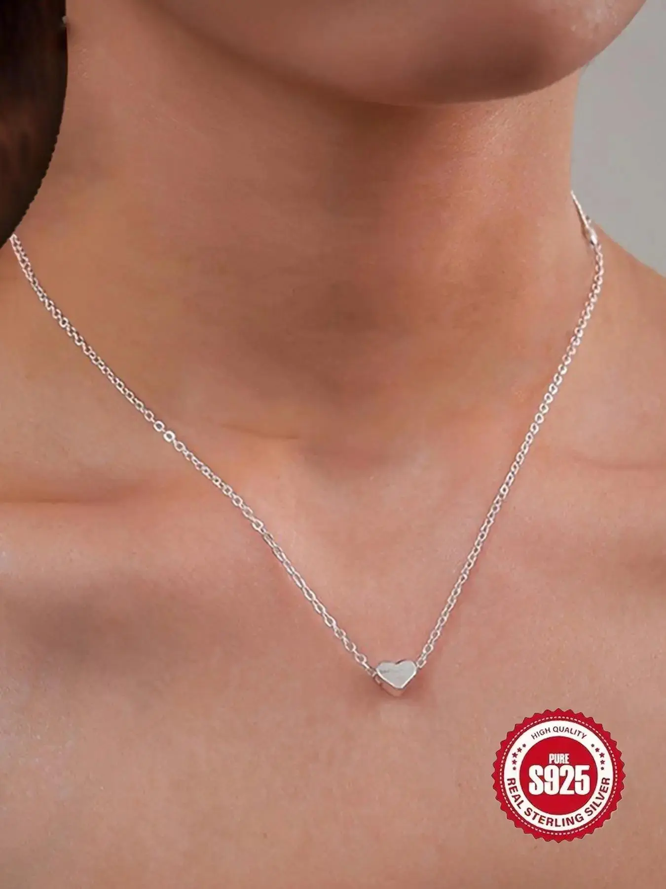 SANEFI Elegant Sterling Silver Heart Necklace – Romantic Gift