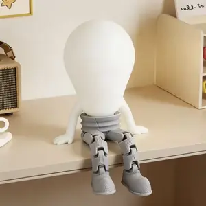 3D Printed Bulb Fidget Toy with Legs and Movable Joints, Quirky Stress Relief Toy, Sports & Outdoor Accessory, Stress Relief Decoration for Shelf and Room, Toys