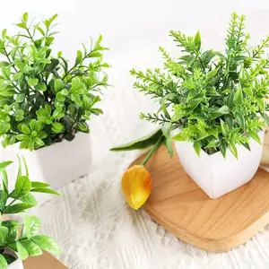 Artificial Greenery 6 Packs Fake Plants Mini Artificial Greenery Potted Plants for Home Decor Indoor Office Table Room Farmhouse Decorative Fruit Ornaments