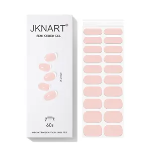 20 Pcs Nail Art Stickers, UV Gel Soft Gel Nails, Easy Apply & Remove, Salon Quality, Perfect for Women, DIY Manicure Kit