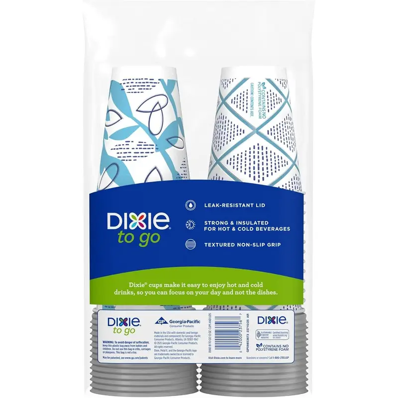 Dixie To Go Paper Coffee Cups With Lids, 12 oz, 156 ct, Disposable  Insulated Paper Cups for On-The-Go Hot or Cold Beverages - TikTok Shop