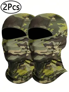 Camo Balaclava Face Mask 2pcs/1pc for Men & Women - UV Protector for Tactical Cycling, Hunting & Snowboarding