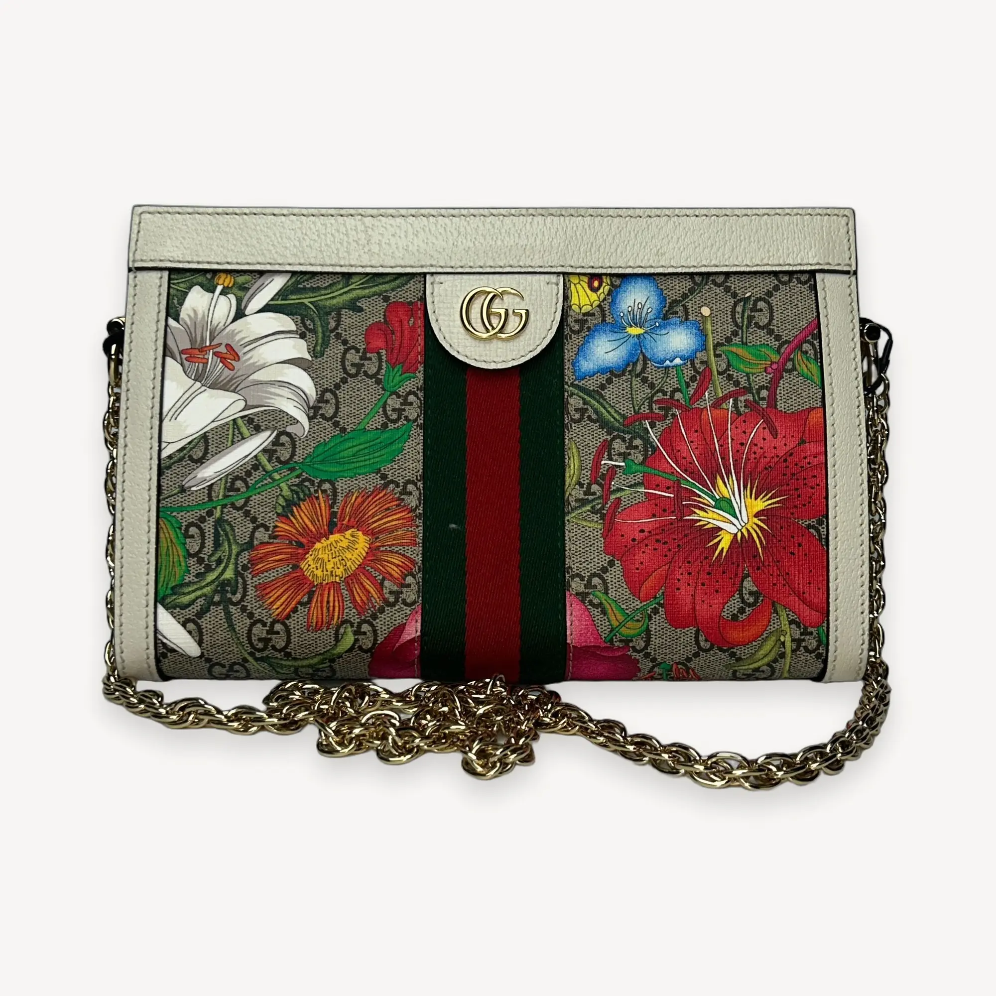 Pre-owned GUCCI - Crossbody bags Ophidia GG Flora Chain Crossbody Bag