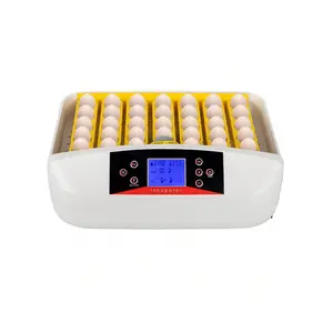 42-Egg Practical Fully Automatic Poultry Incubator With Egg Candler US Standard Yellow & & White & Transparent