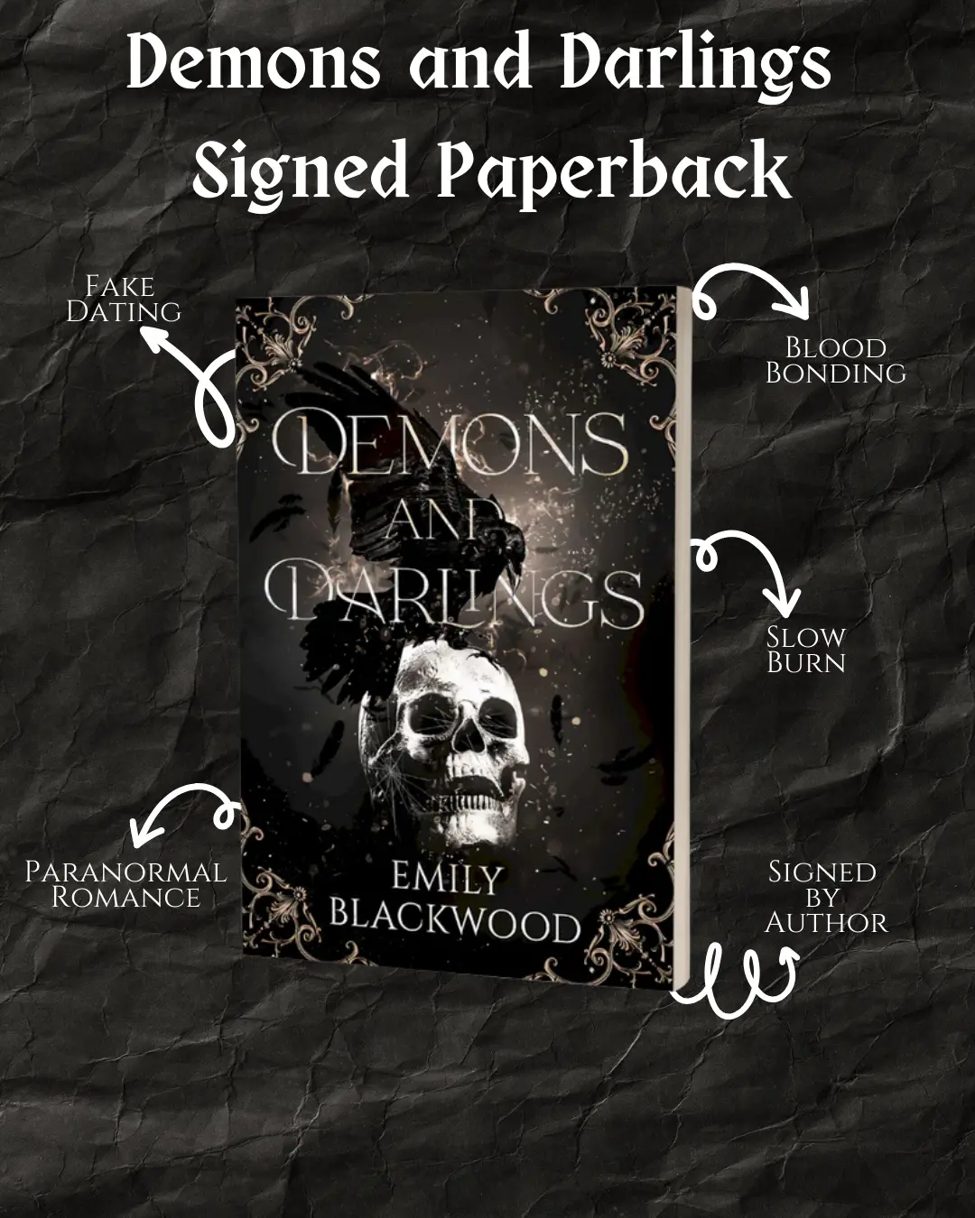 Demons and Darlings Signed Paperback by Emily Blackwood (paranormal fake-dating duet book 1)