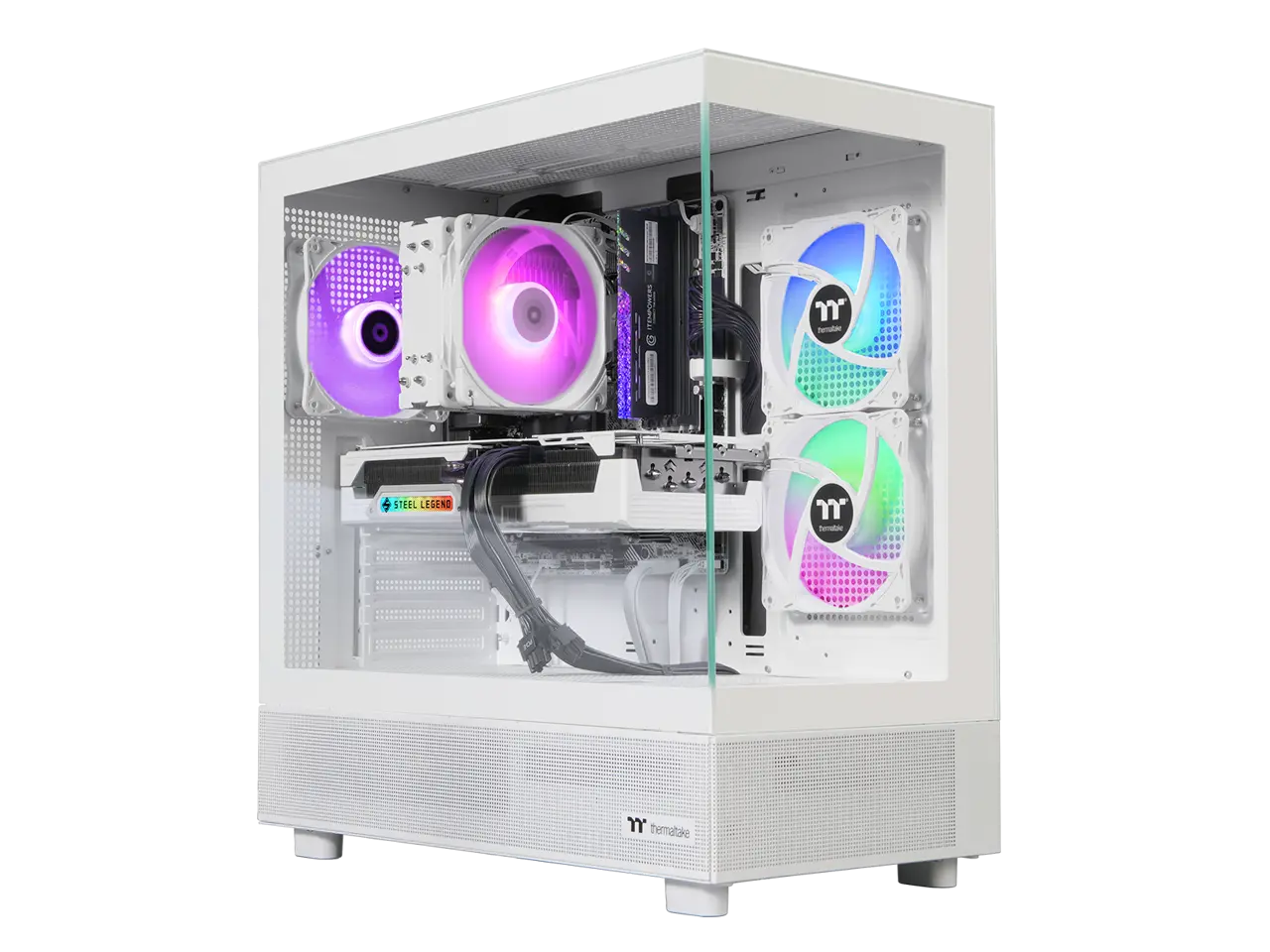 Thermaltake Desktop PC LCGS View V27S-B850-96X-LCS AMD Ryzen 5 9600X 16GB DDR5 1TB NVMe SSD AMD Radeon RX 9060 XT Windows 11