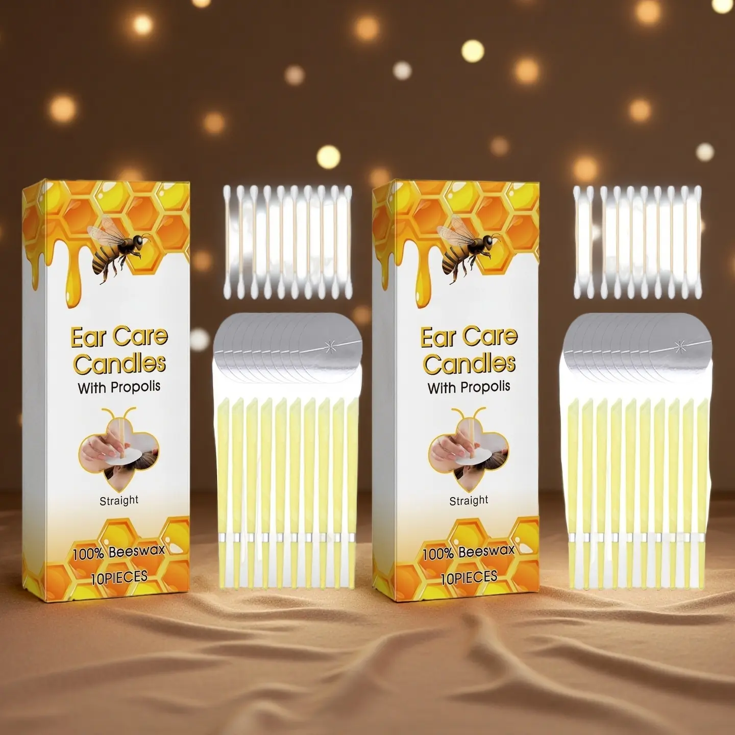 TrveRelief Natural Ear Candling Kit - 100g Honey Beeswax Candles with Propolis Extract, Gentle Daily Wax Cleaning for Adult Home Relaxing Care & Stress Relief, Earwax Removal Products, Gentle Wax Cleaning
