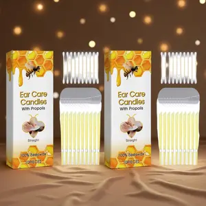 TrveRelief Natural Ear Candling Kit -Honey Beeswax EarCandle Set for Gentle Wax Cleaning, Relaxing Ear Care &Stress Relief at Home
