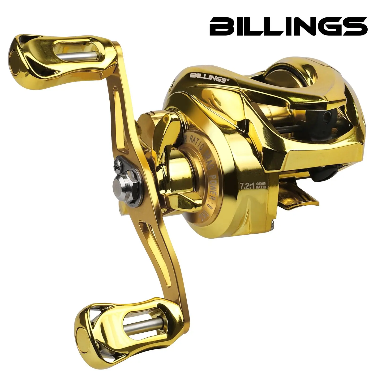 Billings Gd Series 7.2:1 Gear Ratio Baitcasting Reel Stainless Steel 5+1  Fishing Reel with 18lb Max Drag for Freshwater Saltwater Fishing Tackle -  TikTok Shop