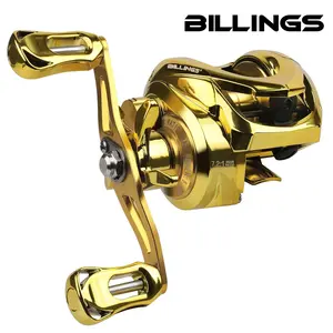 Billings Gd Series 7.2:1 Gear Ratio Baitcasting Reel Stainless Steel 5+1 Fishing Reel with 18lb Max Drag for Freshwater Saltwater Fishing Tackle