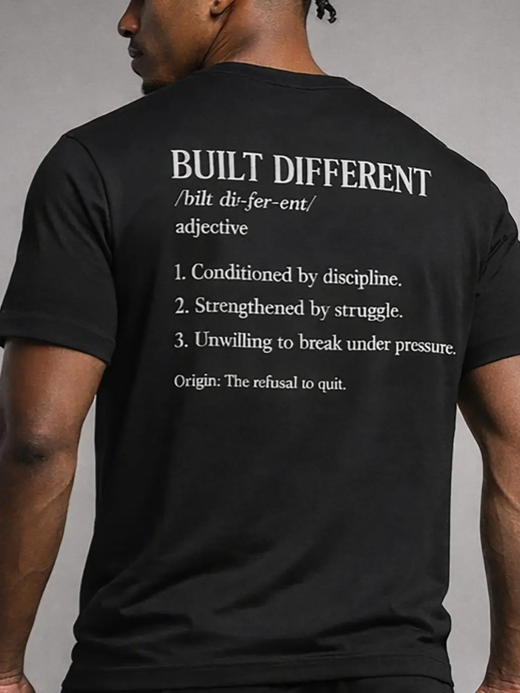 Built Different Graphic Unisex T-Shirt | Motivational Gym Workout Tee | Athletic Fitness Shirt | Inspirational Training Apparel